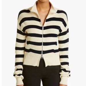 🖤Rag & Bone Amy striped double zip sweater